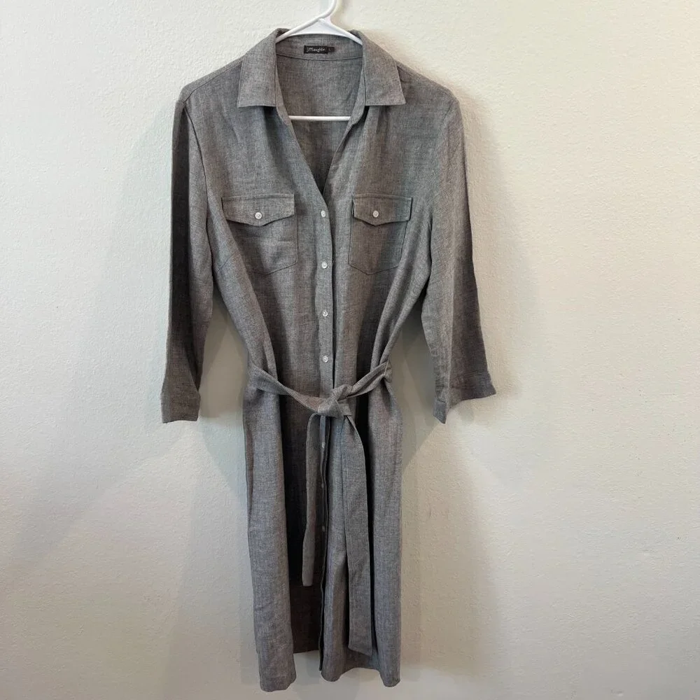 J.McLaughlin Brynn Dress sz Large Grey Viscose - Picture 2 of 7